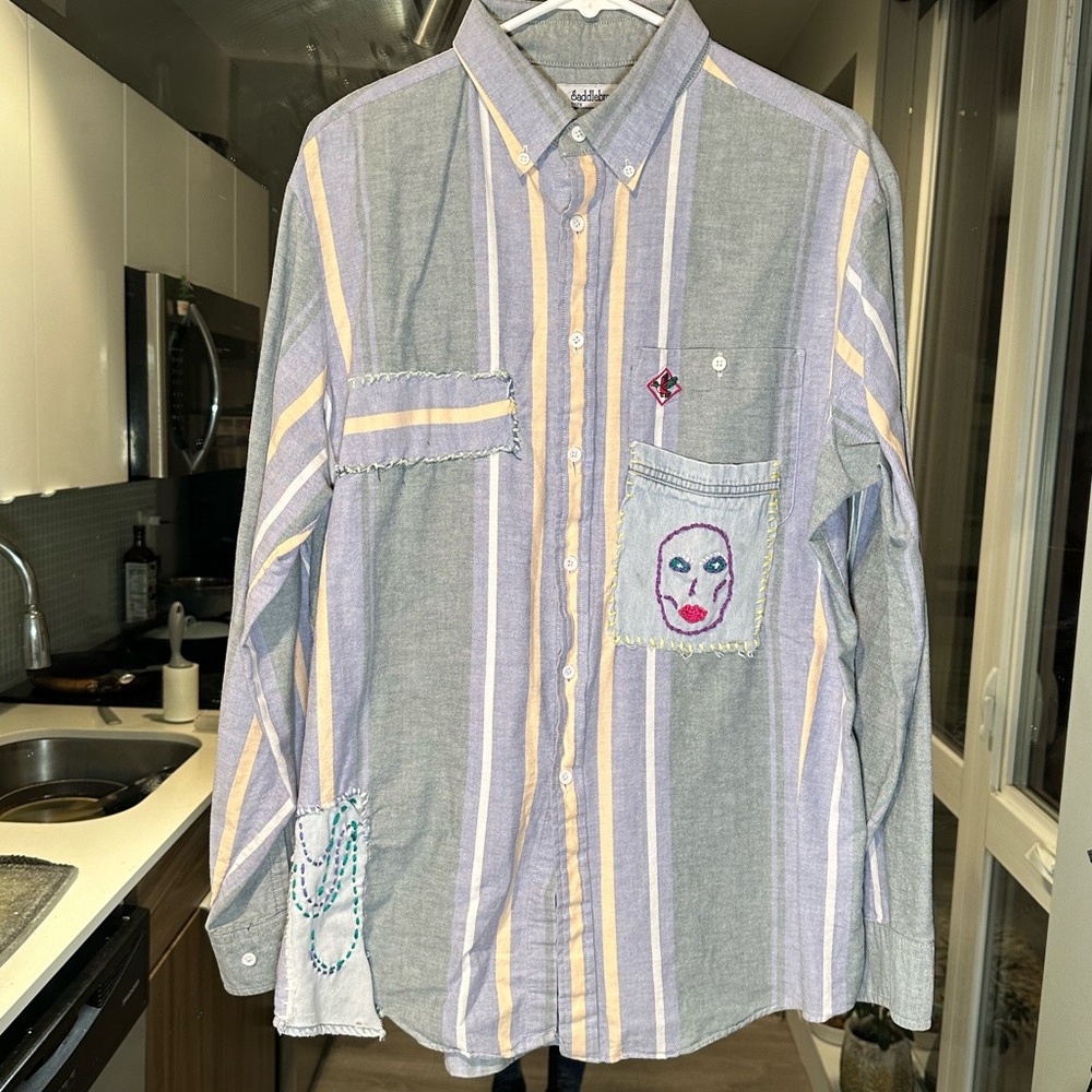 Upcycled button up shirt